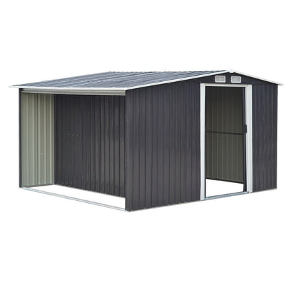 8 x 8FT Garden Storage Shed Outdoor Firewood Tools Box Organizer Log Store Room
