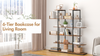 Smilesun Bookcase 6-Tier Tall Bookshelf Ladder Shelf Storage Display Industrial