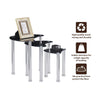 Nest of 3 Tempered Glass Nested Tables Side End Lamp Sofa Tables Living Room