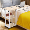 Drop Leaf C-Shape Sofa Side Table Height Adjustable Overbed Tabletop Laptop Desk