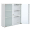 Modern Bathroom Cabinet with 2 Doors Wall Mounted Storage Cupboard Frosted Glass