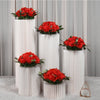 Folding Round Paper Pedestal Plinth Wedding Party Table Flower Stand Centerpiece