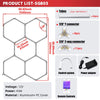 5X RGB LED Hexagon Garage Car Workshop Light DIY For Workshop Gym Office w/APP
