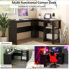 L-Shaped Corner Computer Desk PC Table Writing Desk Workstation Home Office