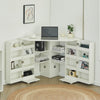 Corner Dressing Table Workstation Foldable Shelf Storage Display Desk Cupbpard