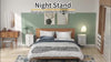Bedside Table Set of 2, Bedside Cabinet w/ 3 Drawers, Modern Side Table,