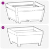 Fire Pit - Square Black 80x80x43 cm Steel