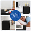 LED Light 3 Drawers Bedside Table High Gloss Cabinet Side End Table Living Room