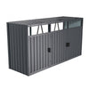 Triple Wheelie Bin Storage Metal Store Cover Garden Rubbish Dustbin Shed Storage