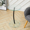 2-Tier Tempered Glass Sofa End Side Coffee Table Bedside Table Night Stand Lamp