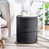Round Storage Unit Cabinet Cupboard Side Table 2/3/4/5 Drawers Bathroom Bedroom