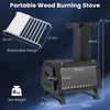 Portable Wood Burning Stove Wood Camping Stove Heater with 2 Cooking Positions