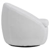 360° Swivel Cuddle Armchair White Teddy Fabric Upholstered Tub Chair Accent Sofa