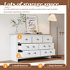 Chest of Drawers with 7 Drawers Wooden Frame for Bedroom, Living Room, Hallway