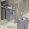 Recycling Bin Pull Out Kitchen Cabinet Waste Cupboard Fixing Integrated 30/40L