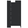 Shoe Cabinet Storage Cupboard Rack Black - Engineered Wood Shoe Organizer N3R9