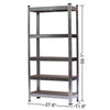 Metal Garage Shelving Rack Unit 5 Tier Heavy Duty Storage Shelf Silver UK