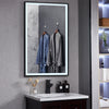 Wall Mounted Bathroom Vanity Mirror with Anti-Fog Demister Dimmable LED Lights