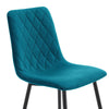Dusk Annie Teal Blue Velvet Set of 4 Dining Chairs RRP £248
