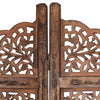 Keketa Hand carved Panel Screen with 4 Panels, Folding Room Divider, Wooden Y0P9