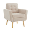Tufted Upholstered Accent Armchair Mid Century Modern Occasional Lounge Chair