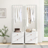 Freestanding Heavy-duty Clothing Stand Dresser with Hanging Rod & Storage Shelve