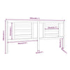 Lechnical Bed Headboard Grey 206x4x100 Solid Pine Wood,Headboard for J3L9