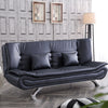 Modern 3 Seater Recliner Sofa Double Sleeper Bed PU Leather Couch Sofabed Settee