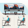 Flamaker L Shaped Desk with LED Lights & Power Outlets 140cm Reversible Desk