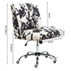 Cowskin Velvet Office Computer Chair Adjustable Swivel Desk Ergonomic Home