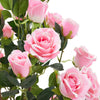 Artificial Rose Bush Tree Potted Plant Pink Faux Flower Home Decor Garden 150cm