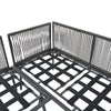 Outdoor Patio L-Shaped Sectional Sofa With Glass Coffee Table Furniture Sets
