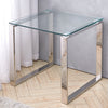 Tempered Glass Side Table Cocktail Center Coffee Console End Table Square Legs