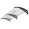 200x96cm Canopy Awning Rain Cover Shelter for Front Back Door Window Porch Black