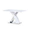 High Gloss Table Elegant Smooth Dining Room Furniture Rectangular Table 120cm