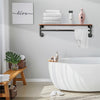 Industrial Pipe Clothes Rack W/ Top Shelf Coat Hanger Hanging Rod Closet Storage