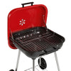 Charcoal Trolley BBQ Red Garden Outdoor Barbecue Cooking Grill Powder Wheels NEW