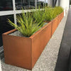 Large Plant Pot Corner Rust Planter Flowers Herb Corten Steel Tree Box Garden