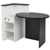 Reception Desk Front Computer Table Space Saving Corner Writing Desk Workstation