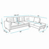 L-Shaped Corner Sofa, Sectional Couch with Built-in USB Port Chaise