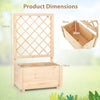 Raised Garden Bed 104 cm Tall Wooden Elevated Planter Box-Natural