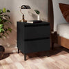 Bed Cabinets 2 pcs Black 40x35x50 cm Engineered WoodNew