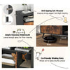 Indoor Wooden Cat House Cat Furniture End Table Nightstand with Shelves