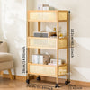 3-Tier Mobile Storage Rack Trolley Organizer Bookshelf Home Rolling Utility Cart