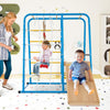 6-in-1 Indoor Jungle Gym Montessori Climber Playset-Blue