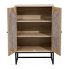 Industrial Wooden Cupboard Sideboard Storage Cabinet Unit Bookshelf Rattan Doors
