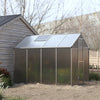 4/6/8/10*6FT Walk-In Transparent Sheets Greenhouse Plant Grow Galvanized Alumini