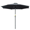 3(m) Patio Umbrella Outdoor Sunshade Canopy with Tilt & Crank Black UK