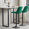 1/2/3/4x Bar Stools Adjustable Breakfast Kitchen Stools Velvet Swivel Gas Lift
