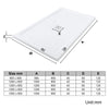 Anti-slip Texture Shower Tray Bathroom SMC Rectangle Enclosure Base Center Waste